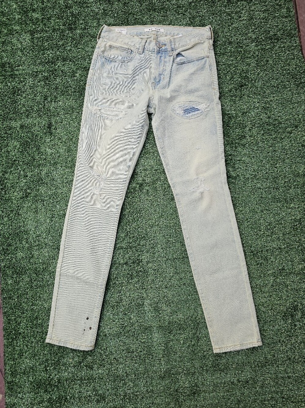 PacSun Light Wash Distressed Stacked Skinny Jeans